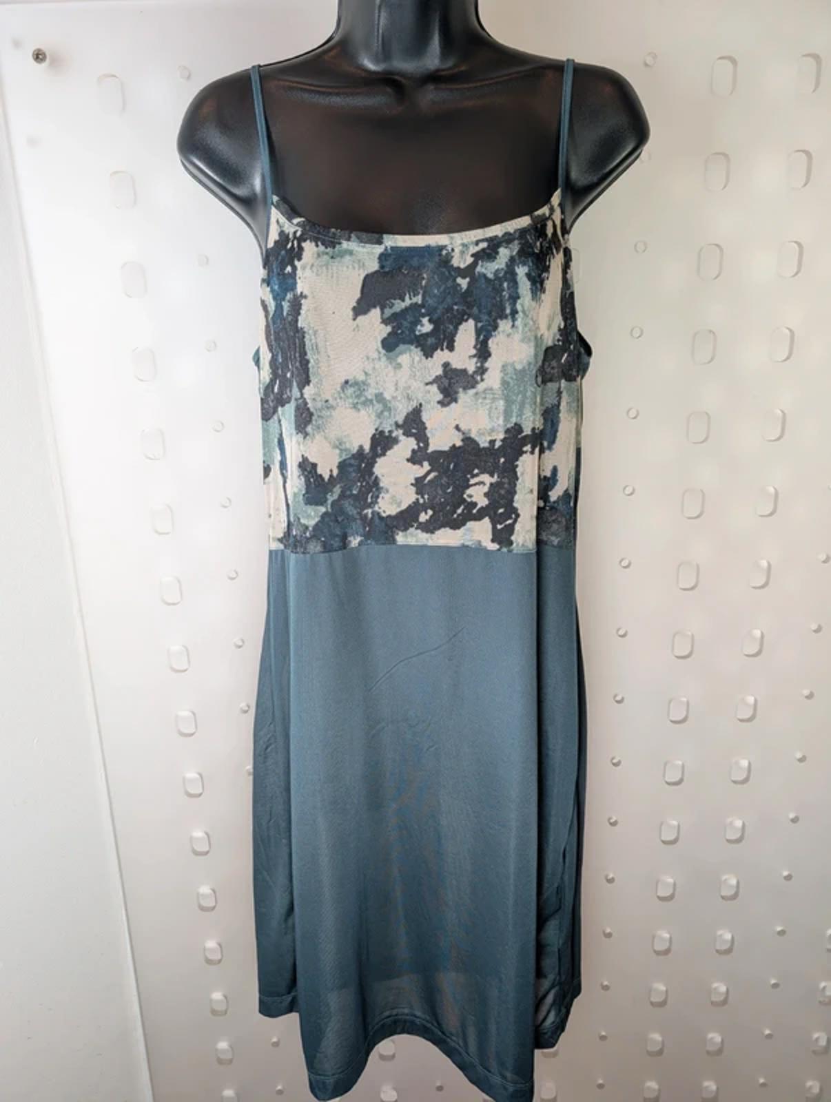 Sandwich Sheer Ruched Dress with Slip Size L RRP £89
