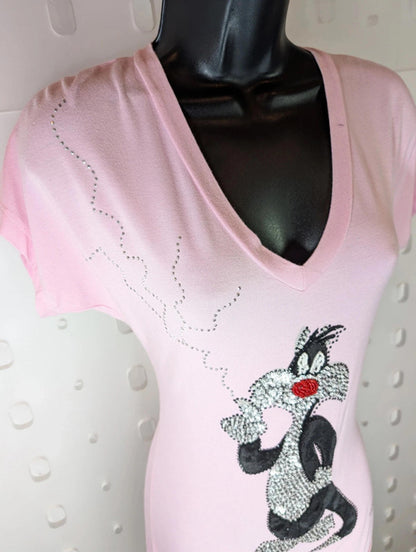 Iceberg Sylvester Appliqué Longline T-Shirt Made in Italy Size S