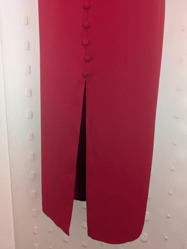 Vintage 90s Milano Red Pencil Dress UK12