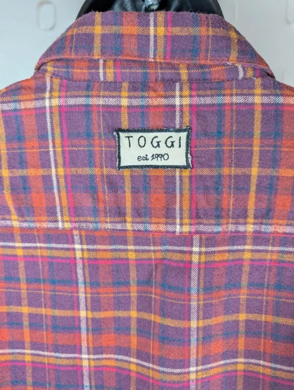 Toggi Alissa Plaid Shirt UK6 Pink Purple Check Cotton Button Up
