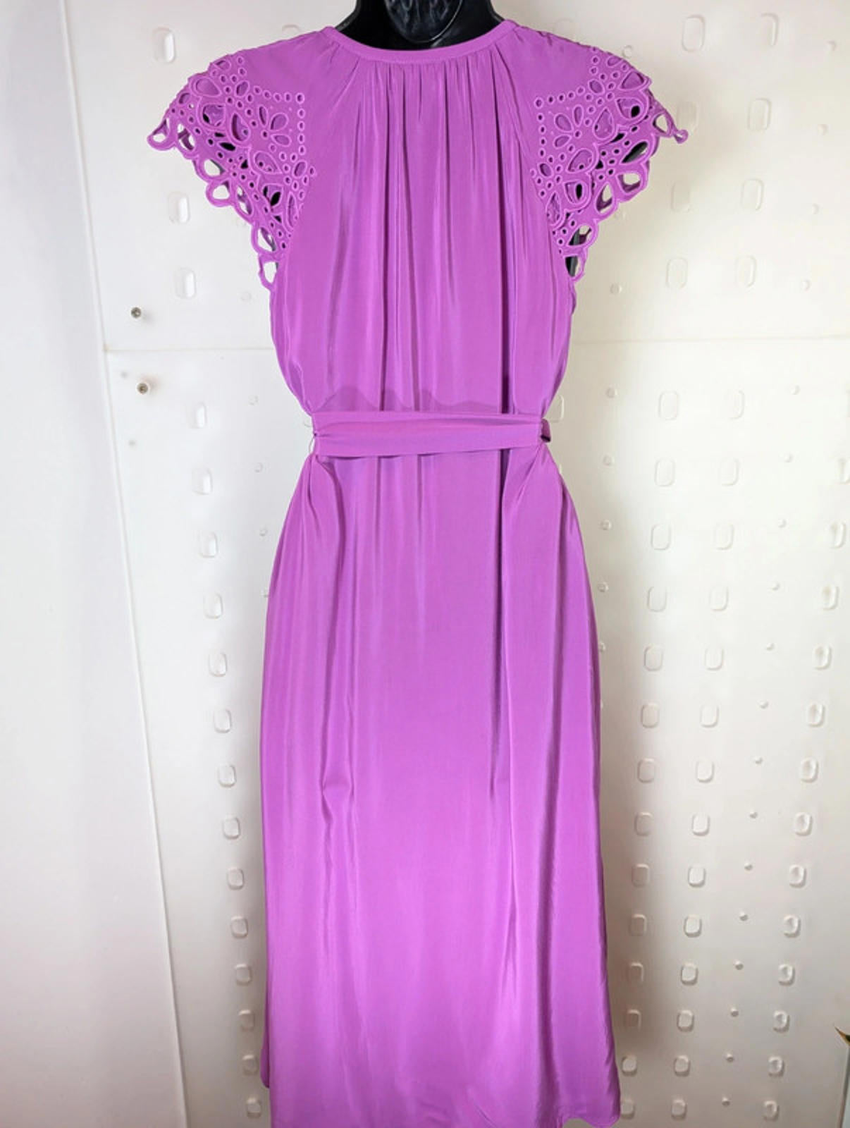 Suncoo Celest Broderie Anglaise Dress Purple XS (Size 0)
