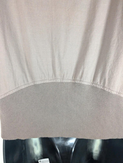 Lurdes Bergada Taupe Asymmetric Cotton Top Made In Spain Large