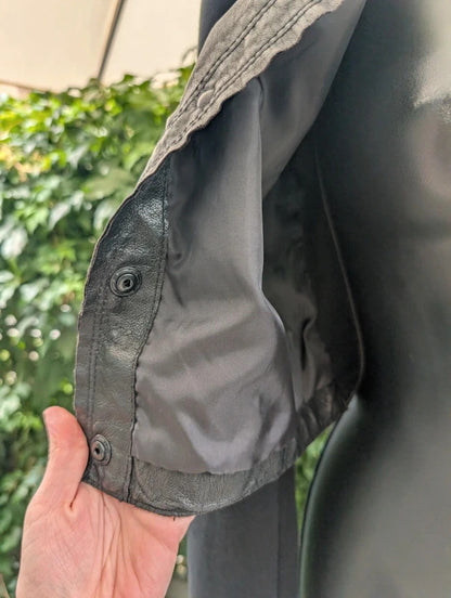 Sandwich Leather & Jersey Cropped Jacket Size 38