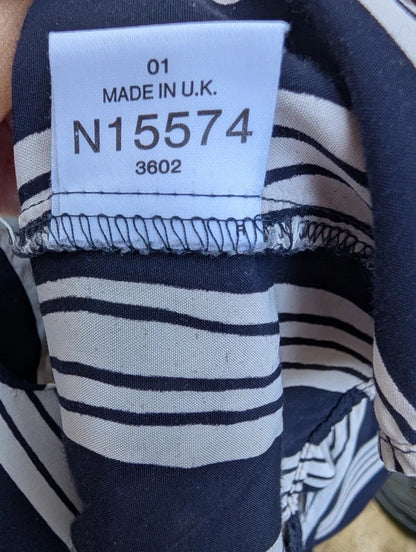 Next Collection Vintage Style Stripe Blouse Navy White UK8