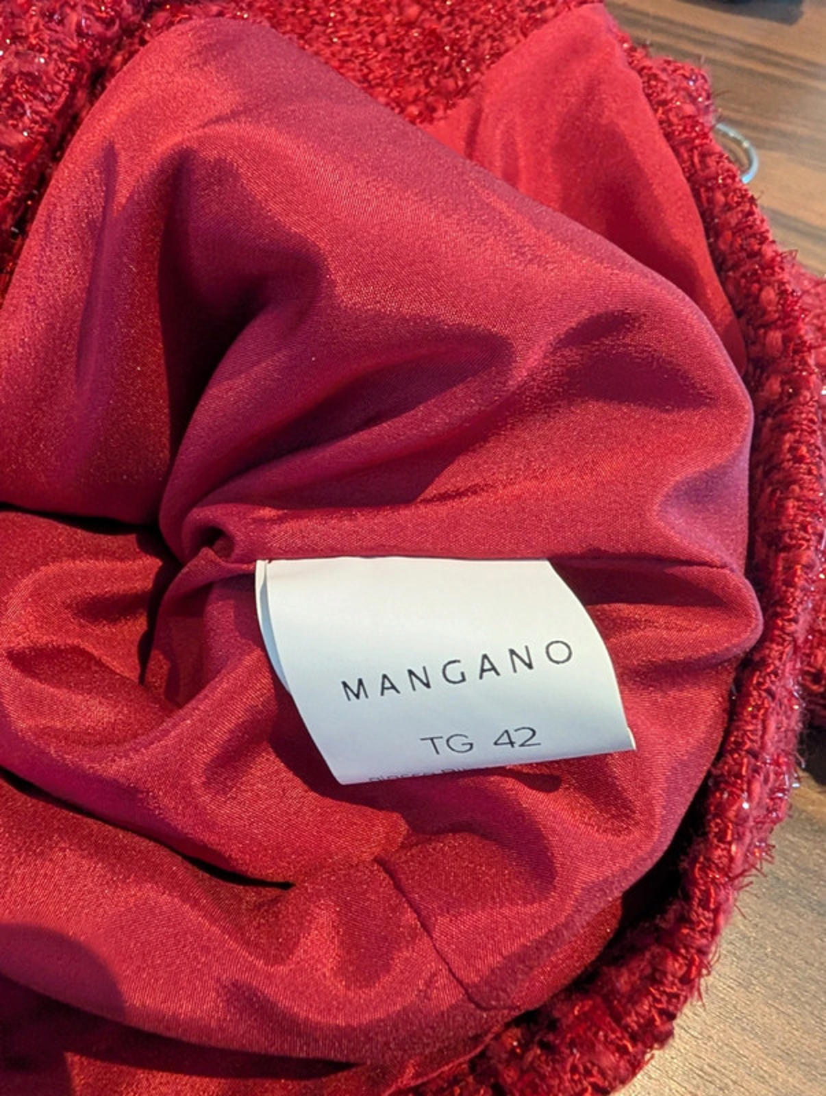 Mangano Cropped Bouclé Jacket – IT42 (UK 10) Gold Detail