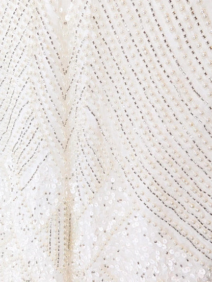 Karen Millen “Armour” Beaded Ivory Gown UK6 Bridal / Occasion Dress Sold Out