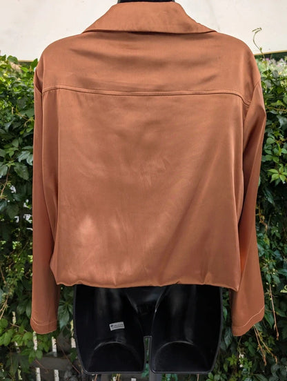 Frank Lyman Montreal Sequin Pocket Blouse Bronze Large
