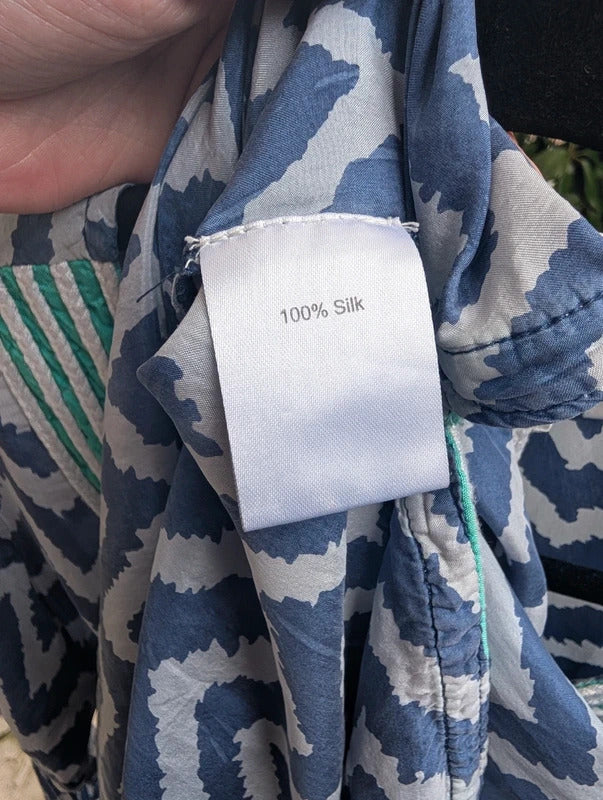 Blink Beach 100% Silk Kaftan Made in India UK10