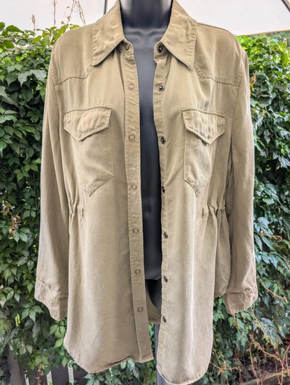 Autograph Tencel Lyocell Utility Jacket Khaki UK12