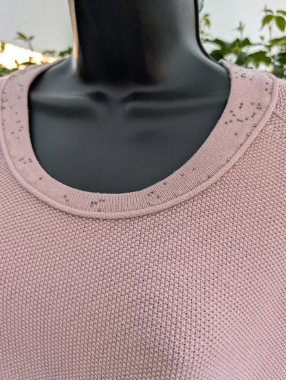 Monari Stud Detail Jumper Rose Pink UK12