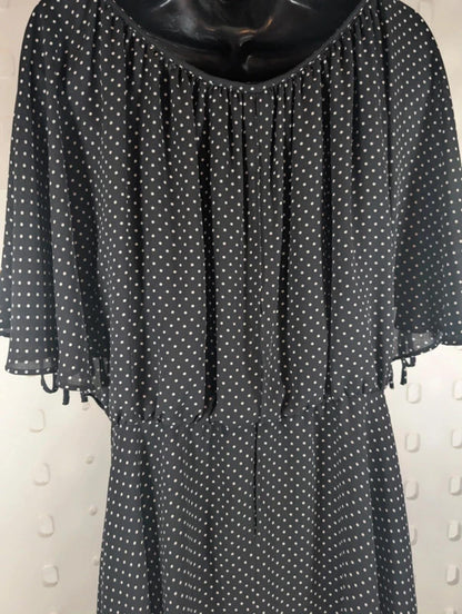 Joseph Ribkoff Polka Dot Dress UK10 Floaty Layered Occasion