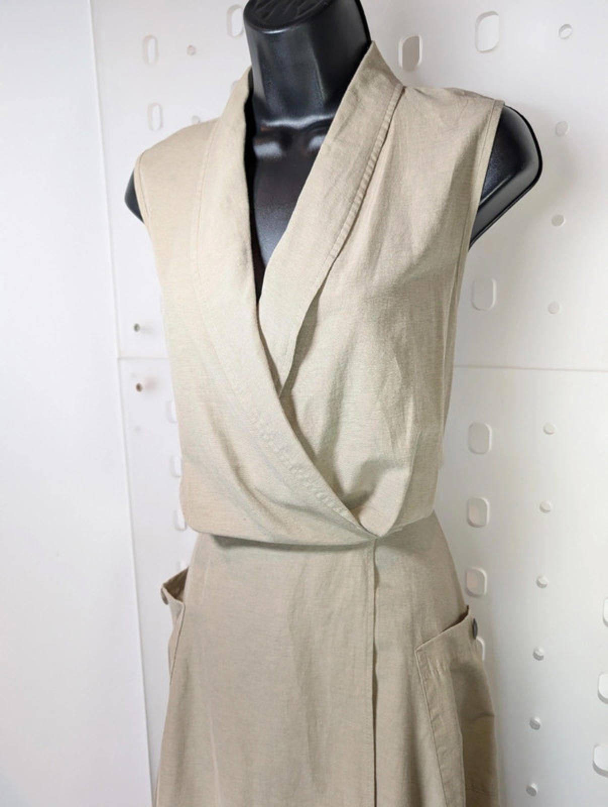 St Michael Vintage Cotton Midi Dress – Made in the UK (UK 16 Long)