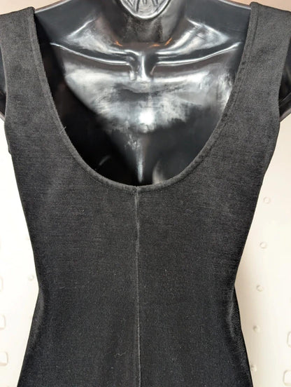 Vintage Dorothy Perkins Black Mini Dress Sweetheart Neckline UK 10