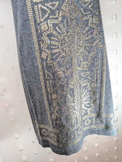 Monsoon Metallic Knit Jumper Dress | Size Small