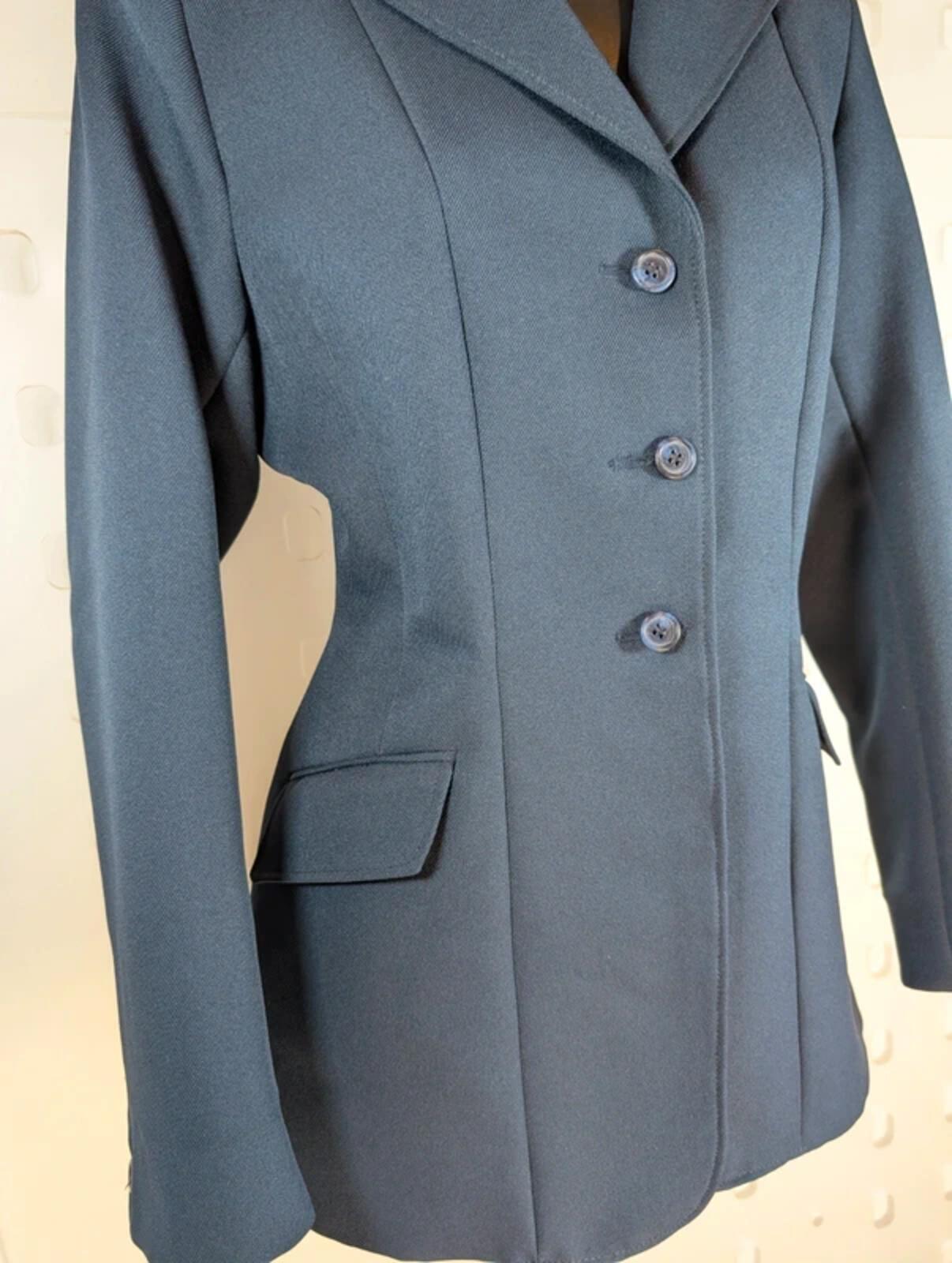 Vintage Caldene Equestrian Riding Jacket Navy Made in England Tailored UK 8/10