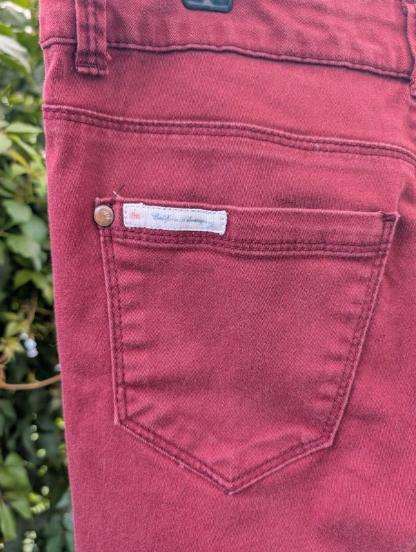 SoulCal & Co California DLX Burgundy Skinny Jeans UK8 W30