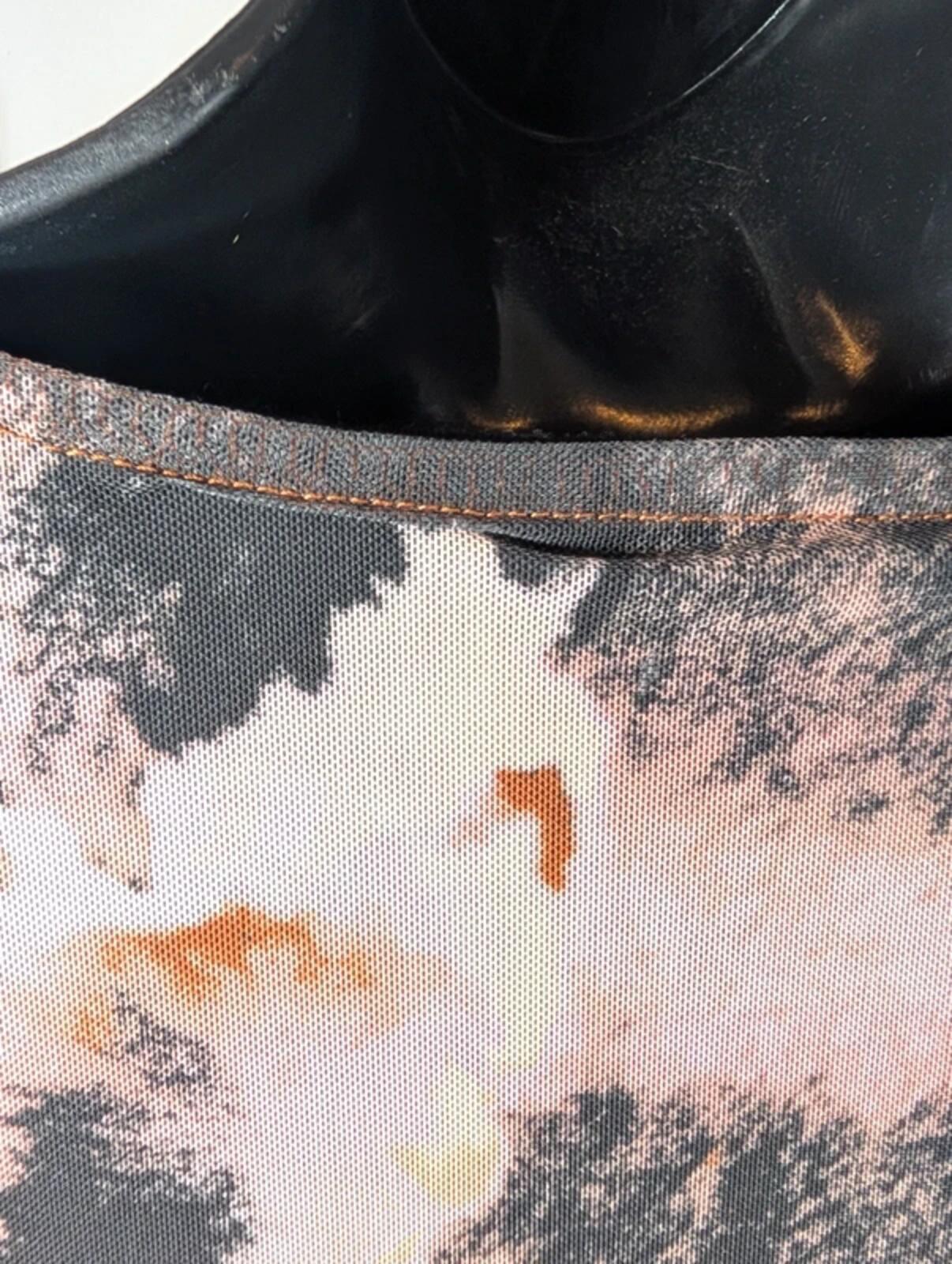 Saint Tropez Cana Mesh Peplum Blouse Print XXL