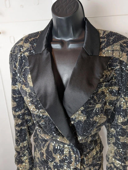 Rotate Birger Christensen “Augustina” Sequin Lace Blazer – UK12