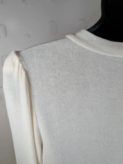 Reformation Cream Puff Sleeve Cardigan Size S Tencel