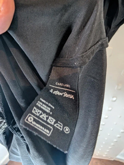 & Other Stories Black Viscose Mini Dress EU36 UK8