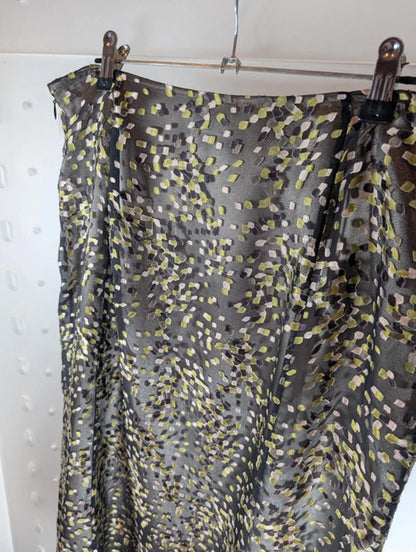 Minuet silk-blend midi skirt, UK 12.