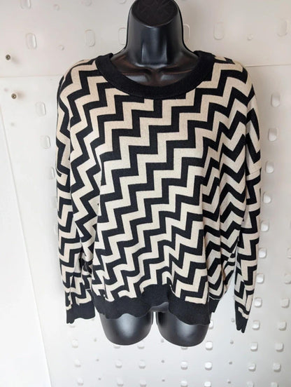 Sugarhill Brighton Chevron Knit Jumper UK14