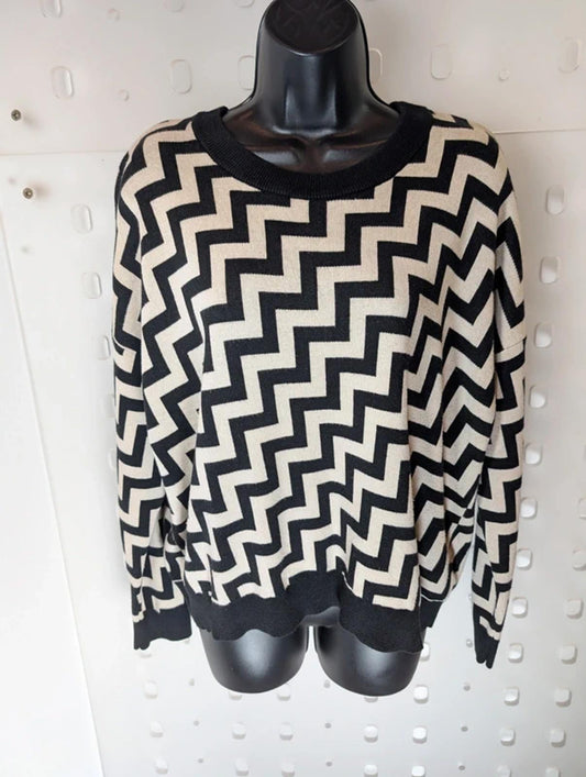 Sugarhill Brighton Chevron Knit Jumper UK14