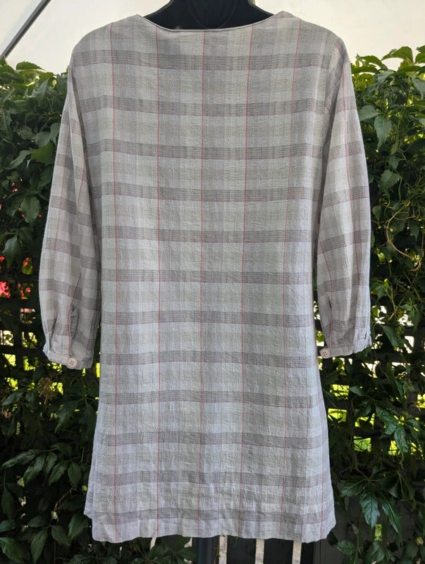 Toast Grey Check Shirt Dress UK8