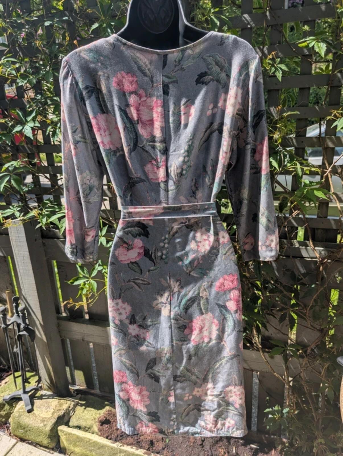 Laura Ashley Printed Viscose Tunic Dress Tie Waist UK10