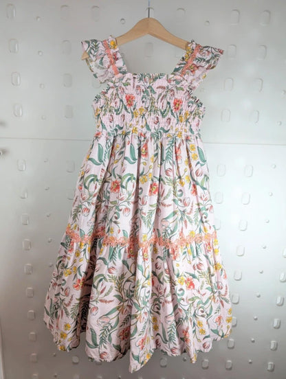 Haute Hippie Kids Floral Occasion Dress Pink Age 5-6