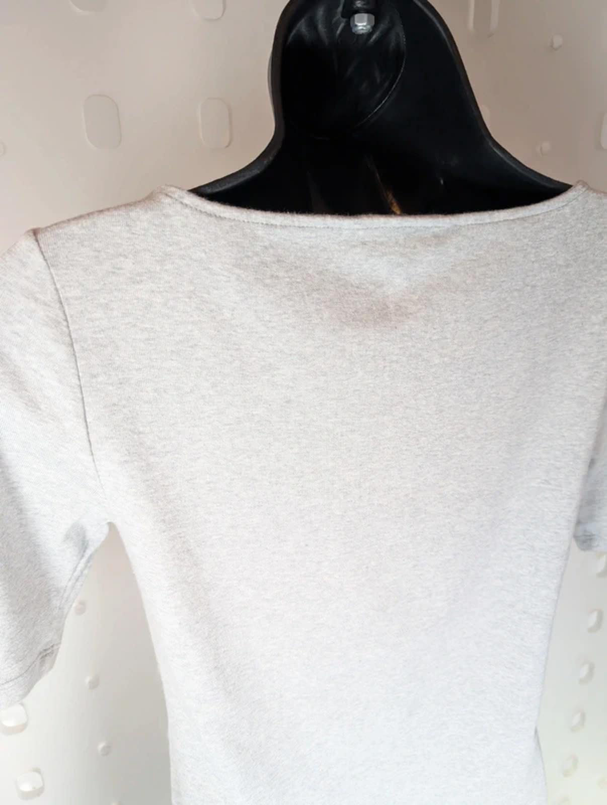 Ralph Lauren Grey Marl Boat Neck T-Shirt Small