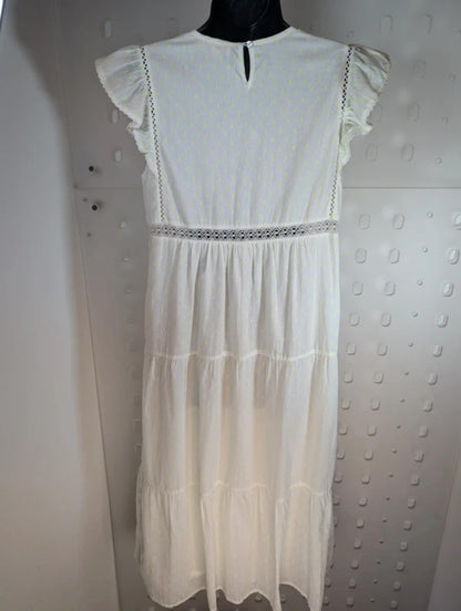 Nooki London Wilson Dress Neon Yellow Size S Cotton Boho