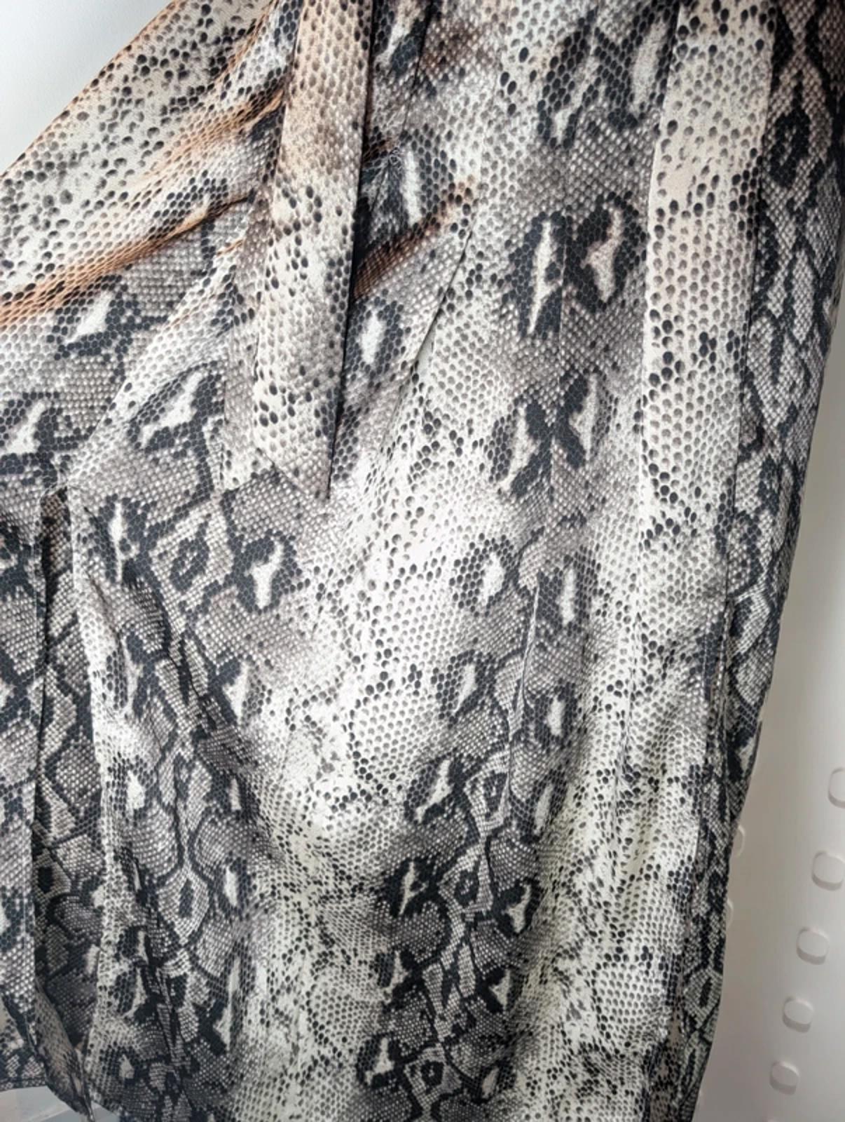 Lola May Snake Print Midi Shirt Dress UK 8 Safari Chic