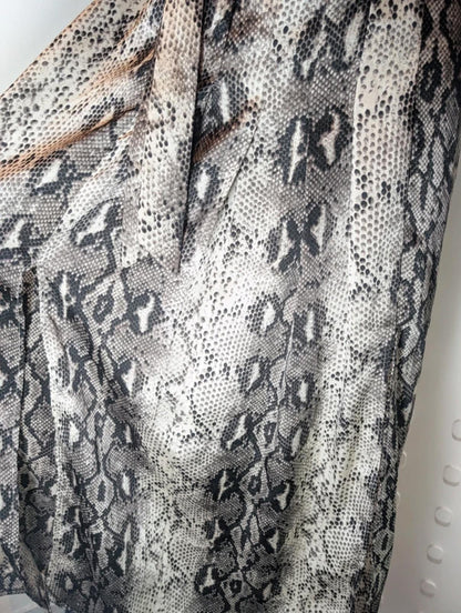 Lola May Snake Print Midi Shirt Dress UK 8 Safari Chic