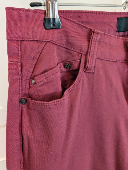 MKT Studio Parno Burgundy Skinny Jeans Size 27 NWT