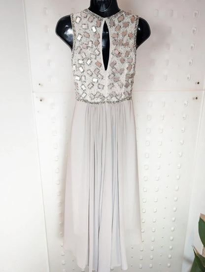 No. 1 Jenny Packham High-Low Midi Dress UK8 - Embellished Bodice Occasion