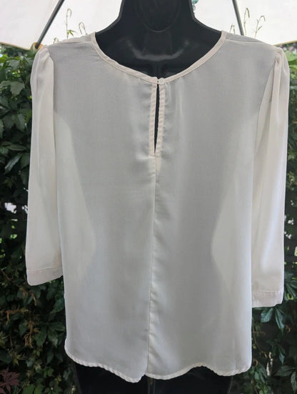 Elodie Lace Blouse Cream Small