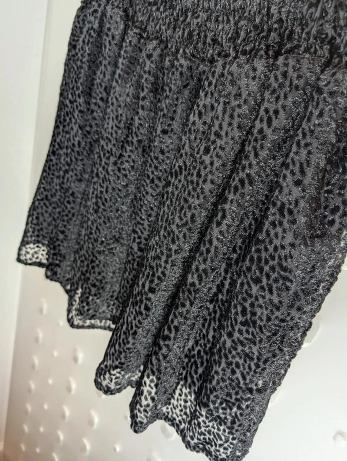 Hush Black Leopard Burnout Mini Skirt – UK 10