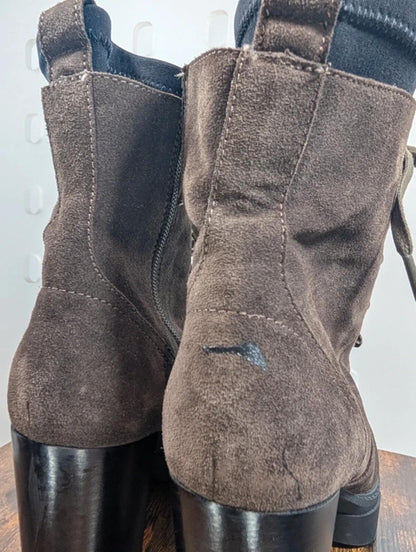 Unisa Suede Platform Utility Boots Brown EU37 UK4