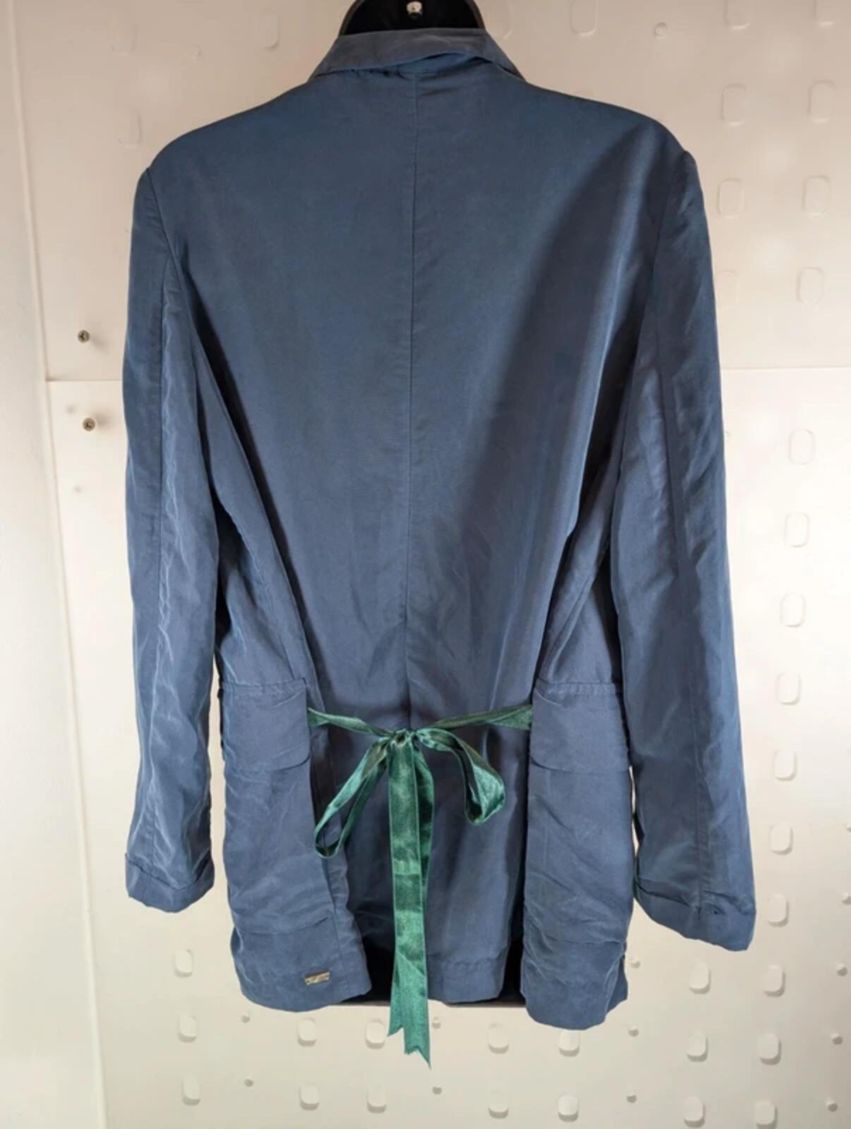Levi’s Navy Modal Longline Jacket Silver Button Utility Style Medium