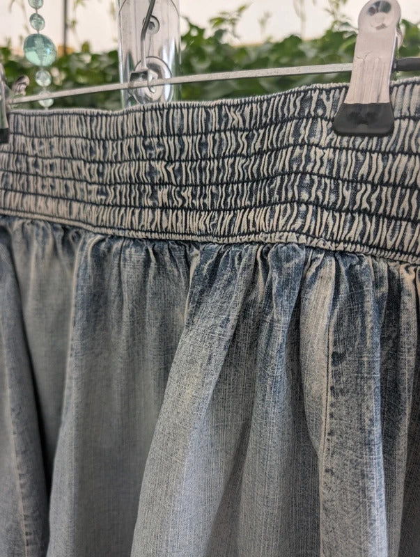 Falmer Heritage Acid Wash Denim Mini Skirt UK12