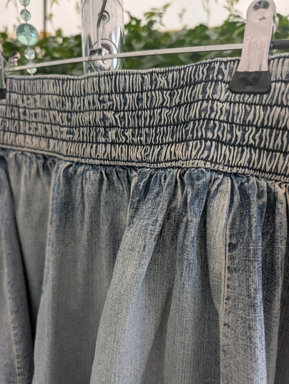 Falmer Heritage Acid Wash Denim Mini Skirt UK12