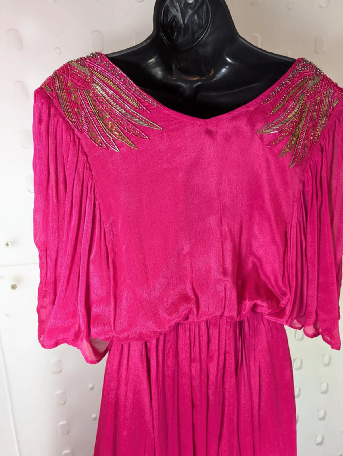 Louizon Astral Fuchsia Occasion Maxi Dress  UK 16 RRP £150