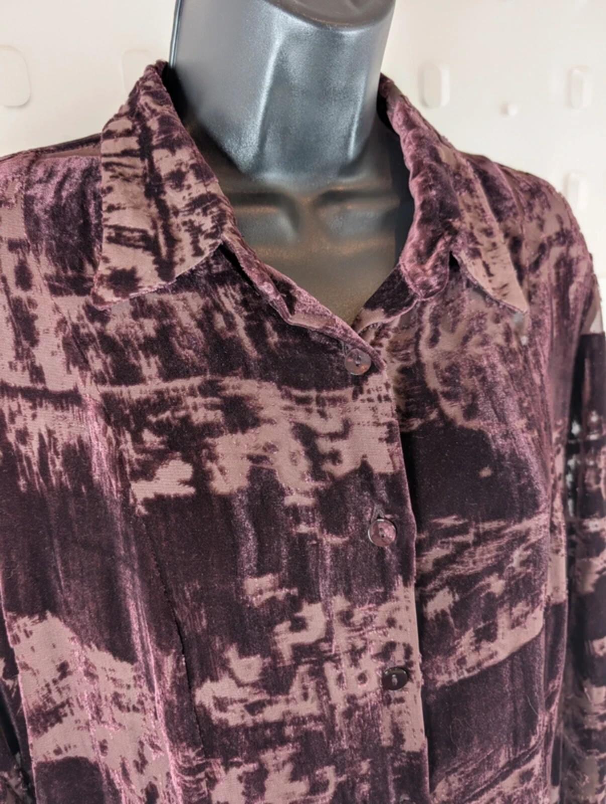 Vintage Punto Linea devoré burnout longline shirt FR42
