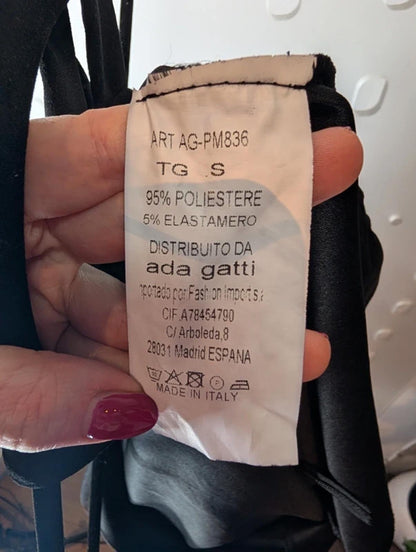 Ada Gatti Halter Neck Embroidered Dress (Made in Italy) Size S