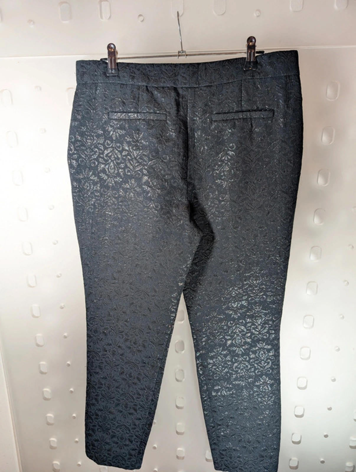 Jane Norman Black Baroque Cropped Trousers – Low Rise Y2K