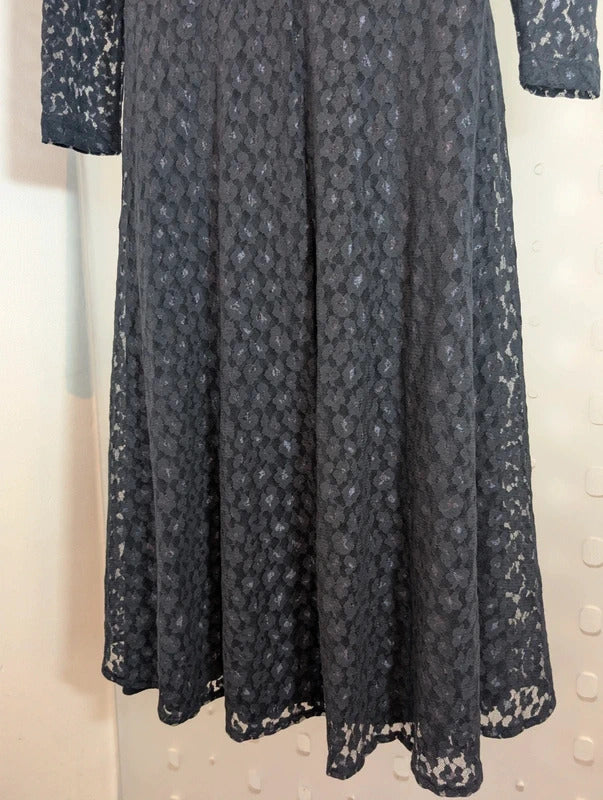 The White Company Navy Lace Fit & Flare Dress UK10