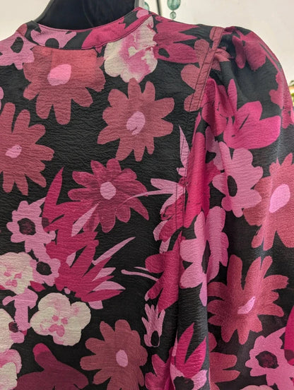 Fabienne Chapot Hollie Cato Floral Statement Sleeve Blouse EU34 UK8
