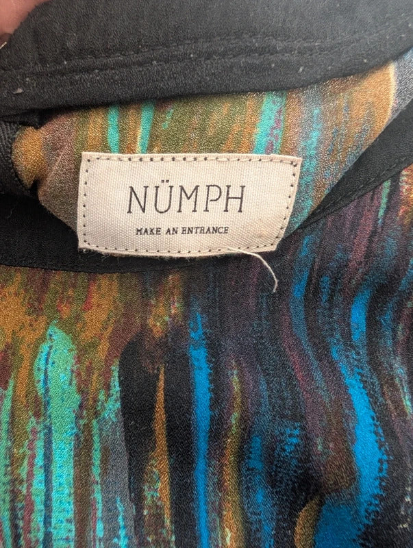 Numph Abstract Print Shift Dress UK12 EU38
