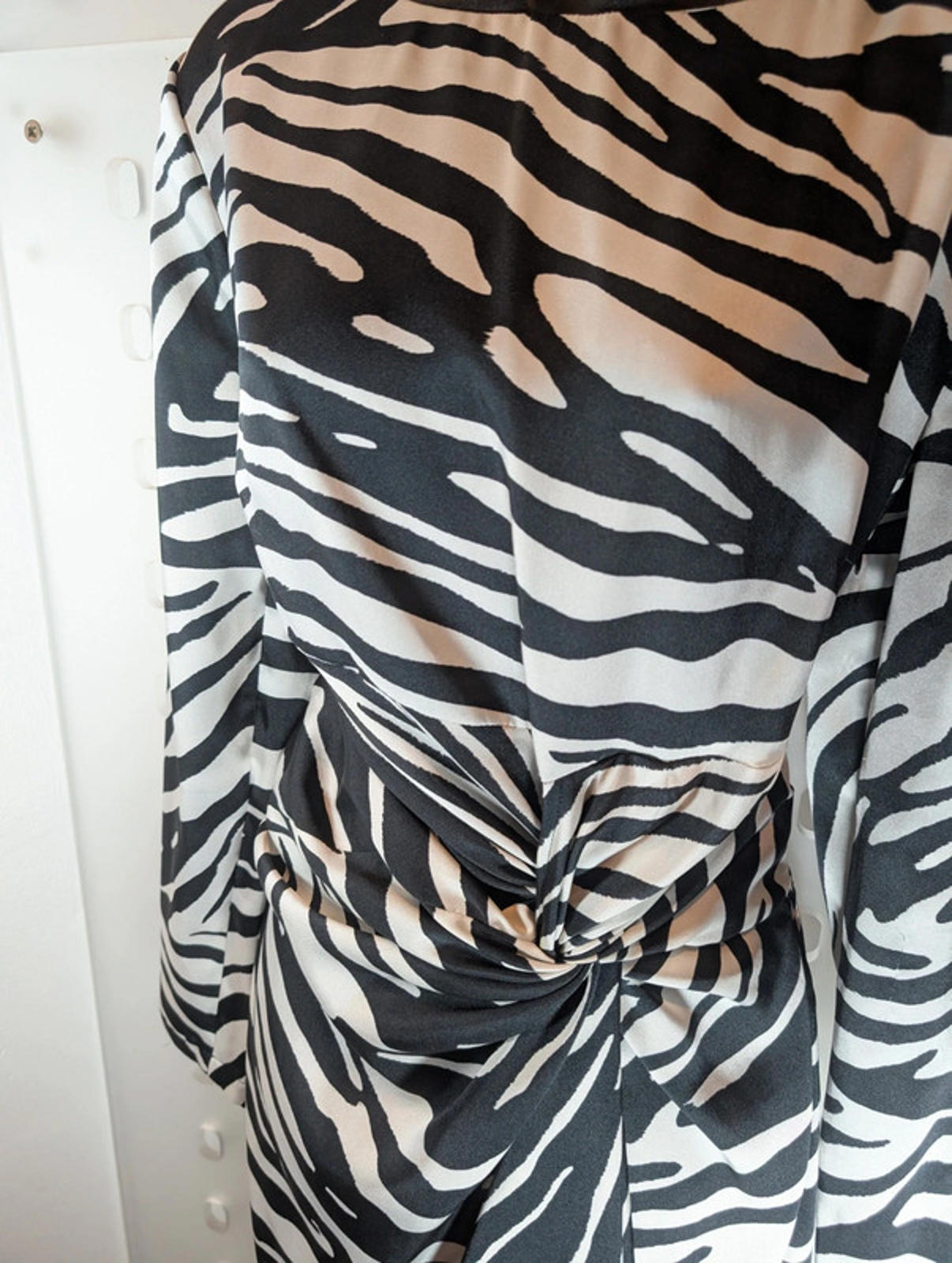 Oui zebra print twist-front dress – UK 16